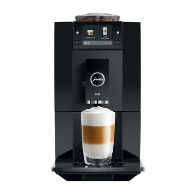 JURA A8 Piano Black (EA) Kaffeevollautomat – 18 Kaffeespezialitäten, P.A.G.3 Mahlwerk, 2,8"-Farbdisplay, 19 cm schmal
