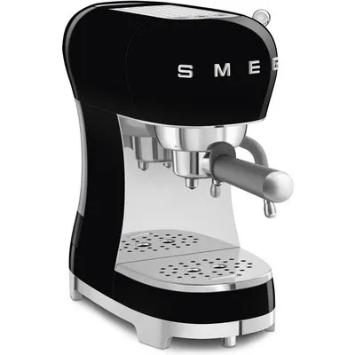 SMEG ECF02BLEU 50s Style Espresso-Kaffeemaschine Schwarz