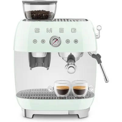 SMEG EGF03PGEU 50s Style Siebträgermaschine mit Kaffeemühle Pastellgrün