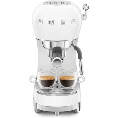 SMEG ECF02WHEU 50s Style Espresso-Kaffemaschine Weiß