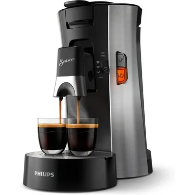Philips CSA250/10 SENSEO Select Kaffeepadmaschine, schwarz/gebürstetes Metall