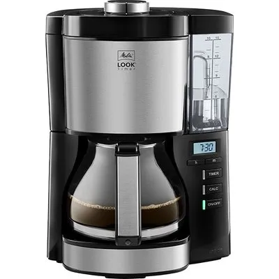 Melitta Look Timer 1025-08 Kaffeemaschine Schwarz/Edelstahl 10 Tassen