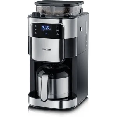 Severin KA 4814 Filterkaffeemaschine Edelstahl-Mahlwerk Thermo-Kanne