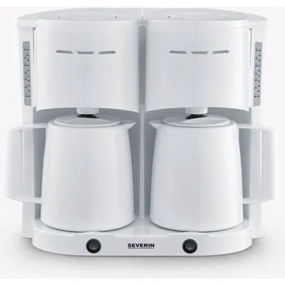 Severin KA 9314 Duo-Filterkaffeemaschine mit 2 Thermokannen 1000W weiß