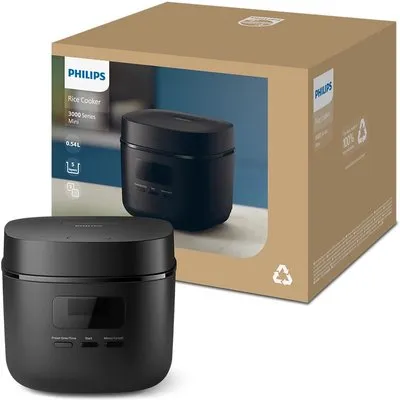 Philips HD3080/80 3000 Series Mini-Reiskocher schwarz
