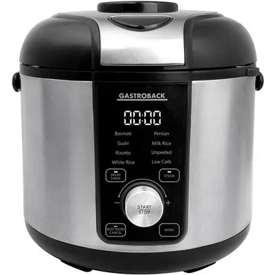 Gastroback 42519 Reiskocher RiceControl low carb & steam 3 L