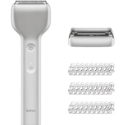 Laifen T1 Pro Elektrorasierer mit Linearmotor aus Aluminium – USB-C Rasierer & Barttrimmer Set, IPX7, 12.000 CPM; Alu silber