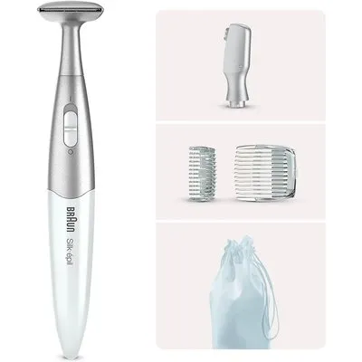 Braun FG1100 Silk-épil Bikinitrimmer Weiß Präzisionshaarentferner