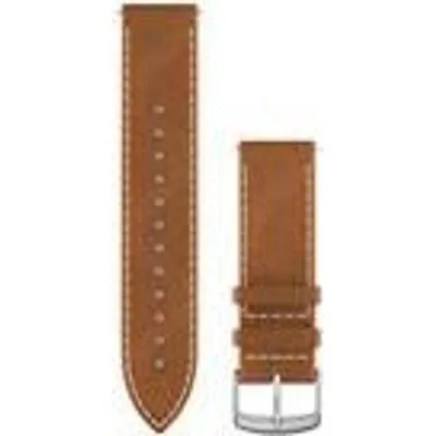 Garmin Ersatzarmband 20mm Leder Hellbraun mit Naht/Silber (010-12691-0A)