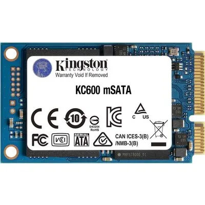 Kingston KC600 - SSD - verschlüsselt - 1024GB - intern - mSATA - SATA 6Gb/s - 256-Bit-AES - Self-Encrypting Drive (SED), TCG Opal Encryption (SKC600MS/1024G)