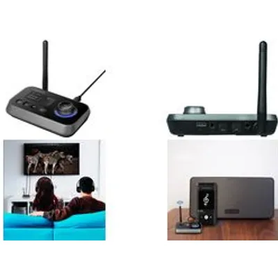 LogiLink - Drahtloser Bluetooth Audio-Empfänger / Transmitter für TV, drahtloser Kopfhörer (BT0062)