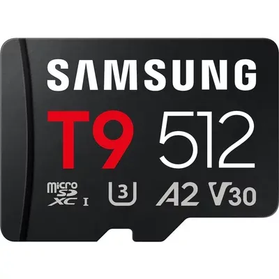 Samsung T9 microSDXC Speicherkarte 512 GB UHS-I bis 200 MB/s Lesen/130 MB/s Schreiben (MB-MH512T/WW)