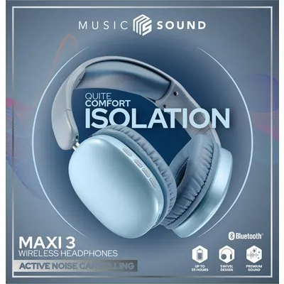 Cellularline Music & Sound Bluetooth Headphone MAXI 3 Blue (BTHEADBMSMAXI3B)
