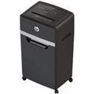 HP Pro Shredder 16MC Aktenvernichter mit Partikelschnitt P-5, 2 x 15 mm, bis 16 Blatt, schwarz (2816)