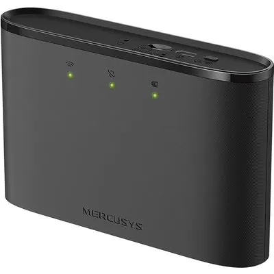 Mercusys MT110 - Router für Mobilfunknetz - Schwarz - Akkustand - WLAN - 802.11a - 802.11b - 802.11g - Wi-Fi 4 (802.11n) - 11,54,150 Mbit/s - 2,4 GHz (MT110)