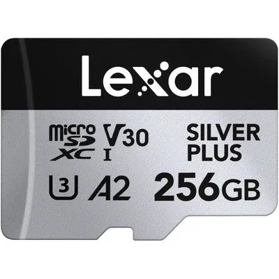 Lexar 256GB microSDXC Professional SILVER Plus UHS-I A2 V30 U3 4K (LMSSIPL256G-BNANG)