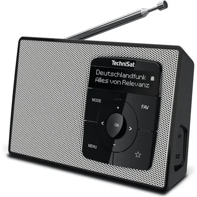 TechniSat DIGITRADIO 2 Tischradio DAB+, UKW DAB+, UKW, Bluetooth® Weckfunktion Schwarz/Weiß (0002/3910)