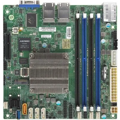 SUPERMICRO A2SDi-4C-HLN4F - Motherboard - Mini-ITX - Intel Atom C3558 - USB 3.0 - 4 x Gigabit LAN - Onboard-Grafik - BULK