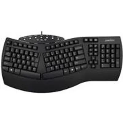 Perixx Keyboard USB PERIBOARD-512 US black ergonomic (PERIBOARD-512 US Schwarz)