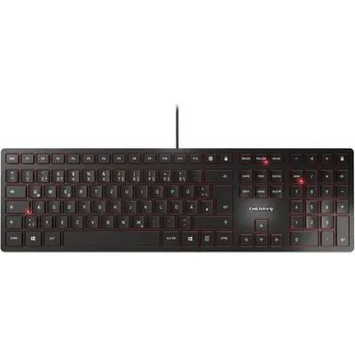 CHERRY KC 6000 slim - Tastatur - USB - Englisch (USA) mit EURO-Symbol - Schwarz (JK-1600EU-2)