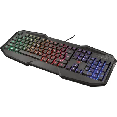 Trust TRU GXT 830 GAMING KEYBOARD - Standard - Verkabelt - USB - Membran-Schlüsselschalter - RGB-LED - Schwarz (22278)