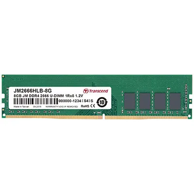Transcend JetRAM - DDR4 - Modul - 8 GB - DIMM 288-PIN - 2666 MHz / PC4-21300 - CL19 - 1.2 V - ungepuffert - non-ECC (JM2666HLB-8G)