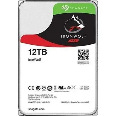 Seagate IronWolf ST12000VN0008 - Festplatte - 12TB - intern - 3.5 (8,9 cm) - SATA 6Gb/s - 7200 U/min - Puffer: 256MB (ST12000VN0008)