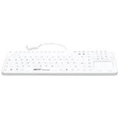 Gett CleanType Prime Touch+ TKG-109-GCQ-PR-TOUCH-KGEH-WHITE-IP68-MAG-BACKL-USB-CH - Tastatur - mit Touchpad - hintergrundbeleuchtet - USB - Schweiz - weiß (KG26238)