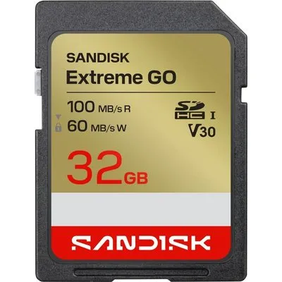 SanDisk SDHC Extreme GO 32GB (UHS-1, R 100MB/s / W60MB/s, 4K) (00226984)