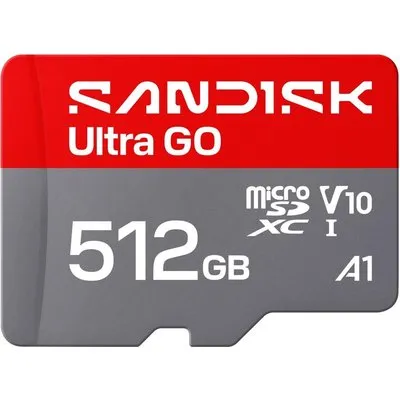 SanDisk Ultra GO microSDXC Speicherkarte 512 GB UHS-I V10 A1 190 MB/s