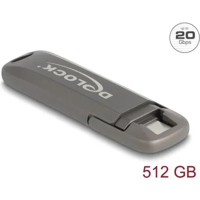 Delock USB 20 Gbps USB-C Speicherstick 512 GB Lesegeschwindigkeit 1980 MB/s (54013)