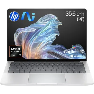HP EliteBook X G1a KI Laptop AMD Ryzen AI 7 PRO 360 Laptop 35,6 cm (14) WUXGA 32 GB LPDDR5x-SDRAM 1 TB SSD Windows 11 Pro Copilot+ PC Silber (B66TFAT#ABD)