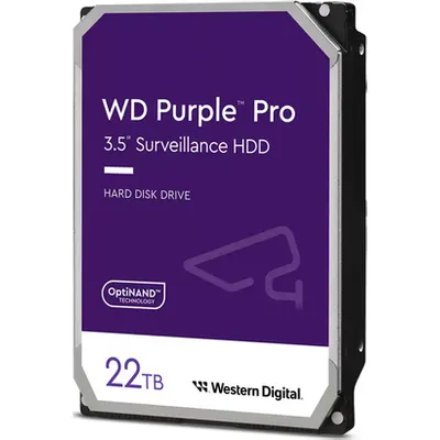 WD Purple Pro WD221PURP - Festplatte - 22TB - Videoüberwachung, Smart Video - intern - 3.5 (8,9 cm) - SATA 6Gb/s - 7200 U/min - Puffer: 512MB (WD221PURP)