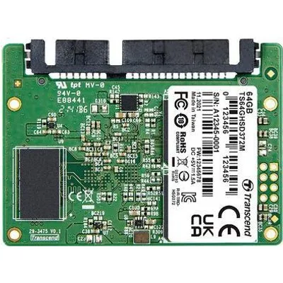 Transcend HSD372M. SSD Speicherkapazität: 64 GB, SSD-Formfaktor: Half-slim, Lesegeschwindigkeit: 530 MB/s, Schreibgeschwindigkeit: 200 MB/s, Datenübertragungsrate: 6 Gbit/s (TS64GHSD372M)