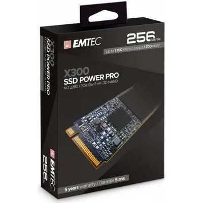EMTEC Power Pro X300 - SSD - 256 GB - intern - M.2 2280 - PCI Express 3.0 x4 (NVMe)