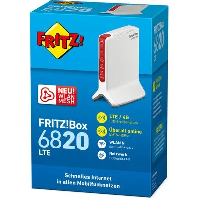 AVM FRITZ!Box 6820 LTE - Wireless Router - WWAN 1GbE - Wi-Fi - 2,4 GHz (20002906)