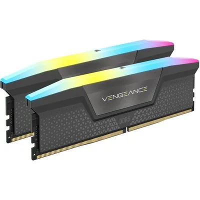 Corsair VENGEANCE RGB DDR5 RAM 16GB (2x8GB) 5200MT/s CL40 Grau AMD EXPO Intel XMP
