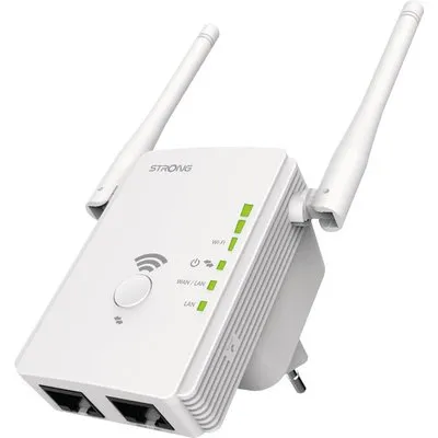 Strong REPEATER300V2 Bridge & Repeater Netzwerk-Repeater 300 Mbit/s Weiß (REPEATER300V2)