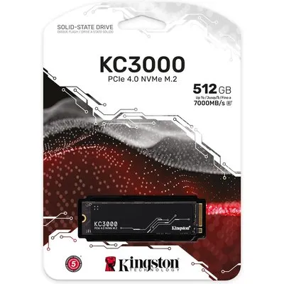 Kingston KC3000 NVMe SSD 512 GB M.2 2280 TLC PCIe 4.0 (SKC3000S/512G)