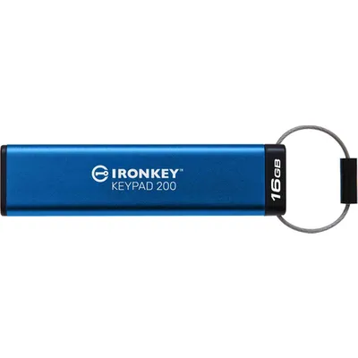 Kingston IronKey Keypad 200 - 16 GB (Hardware-verschlüsselter USB-Stick) (IKKP200/16GB)