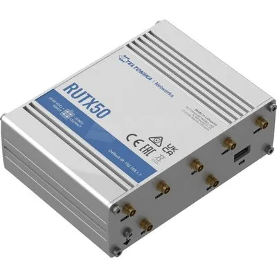 Teltonika RUTX50 - Wireless Router - WWAN 4-Port-Switch - 1GbE, DNP3 - Wi-Fi 5 - 2,4 GHz - 3G, 4G, 5G - an DIN-Schiene montierbar, oberflächenmontierbar (RUTX50000000)
