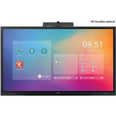 Sharp PN-LC862 Digital Beschilderung Flachbildschirm 2,18 m (86) LCD WLAN 450 cd/m² 4K Ultra HD Schwarz Touchscreen Eingebauter Prozessor Android 11 16/7 (60005901)