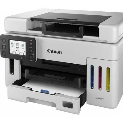 Canon MAXIFY GX6550 - Multifunktionsdrucker - Farbe - Tintenstrahl - nachfüllbar - A4 (210 x 297 mm), Legal (216 x 356 mm) (Original) - A4/Legal (Medien) - bis zu 24 ipm (Drucken) - 350 Blatt - Wi-Fi(ac), LAN, USB-Host, USB 2.0 (6351C006)