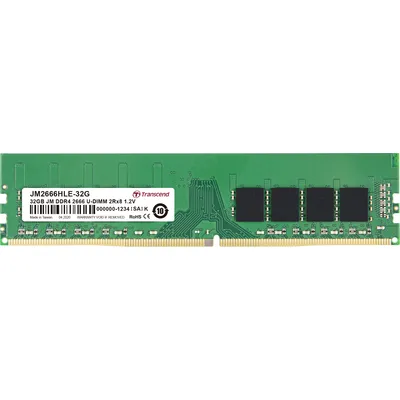 TRANSCEND 32GB JM DDR4 2666Mhz U-DIMM 2Rx8 2Gx8 CL19 1.2V (JM2666HLE-32G)