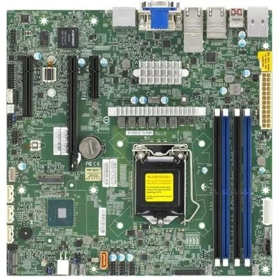 SUPERMICRO X12SCZ-TLN4F - Motherboard - micro ATX - LGA1200-Sockel - W480E - USB 3.2 Gen 2 - 2 x 10 Gigabit LAN, 2 x Gigabit LAN - Onboard-Grafik - HD Audio