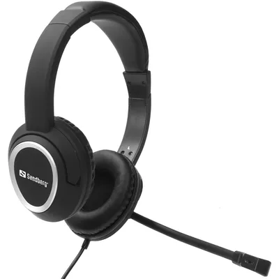 Sandberg MiniJack Chat Headset - Kopfhörer - Kopfband - Anrufe & Musik - Schwarz - Binaural - Drehregler (126-15)