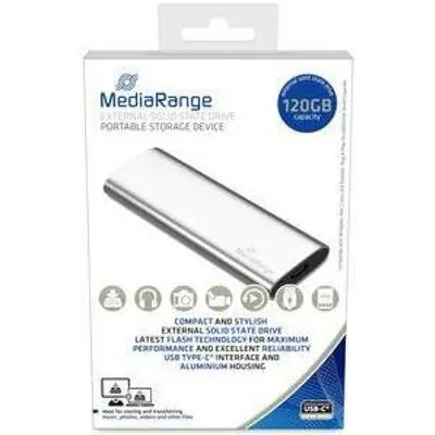 MediaRange External SSD 120GB silver - Solid State Disk - 120 GB Silber (MR1100)