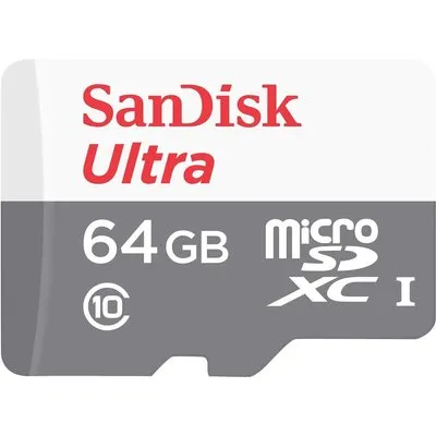 SanDisk 64GB Ultra microSDXC Speicherkarte Klasse 10 (SDSQUNR-064G-GN3MA)