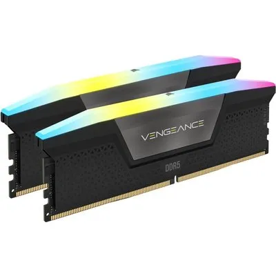 Corsair Vengeance RGB - DDR5 - Kit - 48 GB: 2 x 24 GB - DIMM 288-PIN - 6400 MHz / PC5-51200 - CL36 - 1.4 V - ungepuffert - Schwarz (CMH48GX5M2B6400C36)
