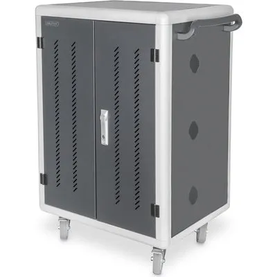 DIGITUS DN-45005 - Wagen (synchronisieren, laden und unter UV-Licht reinigen) - für 30 Tablets / Notebooks - mobile - verriegelbar - ABS-Kunststoff, kaltgewalzter Stahl, high-strength aluminum - Schwarz - Bildschirmgröße: bis zu 39,6 cm (bis zu 15.6 ) - Ausgang: 5 V (DN-45005)